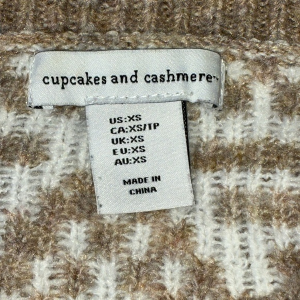 cupcakes & cashmere Tan & Cream Pattern Crew Neck Sweater - Picture 3 of 4